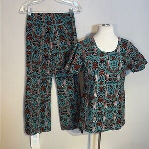 Vintage Ethnic patterned Tunic and Pants set XS